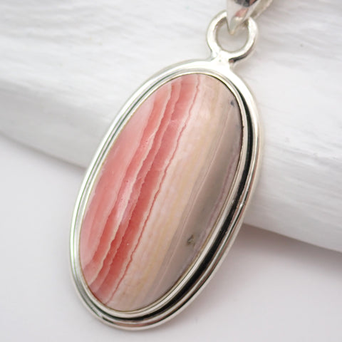 Rhodochrosite Sterling Silver Pendant