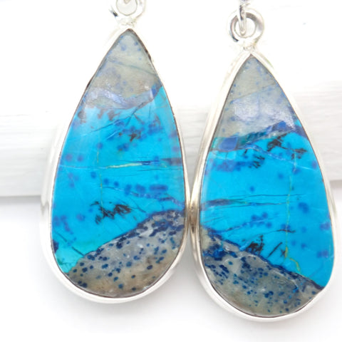 Chrysocolla Sterling Silver Earrings