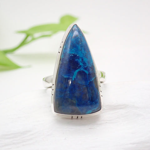 Shattuckite Sterling Silver Ring - Size 9