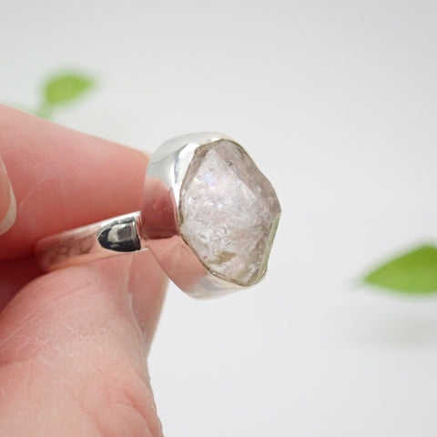 Herkimer Diamond Sterling Silver Ring - Size 5.5