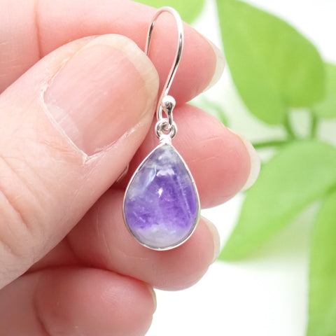 Purple Moonstone Sterling Silver Earrings