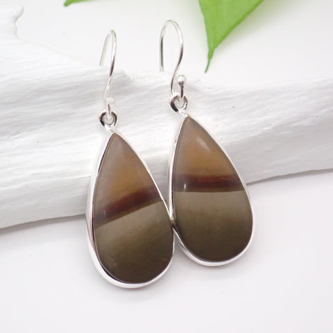 Picture Jasper Sterling Silver Earrings