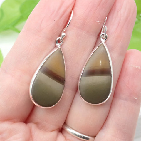 Picture Jasper Sterling Silver Earrings