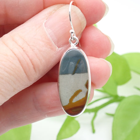 Picture Jasper Sterling Silver Earrings