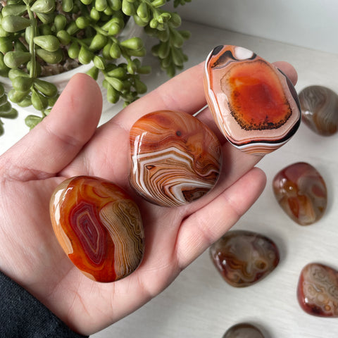 Banded Carnelian Large Tumble - Choose Your Own