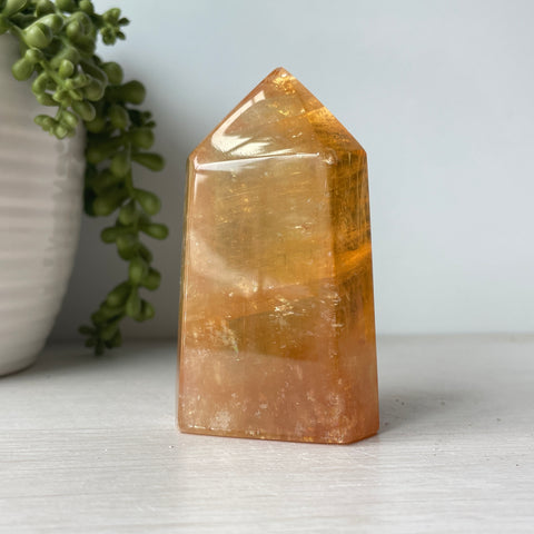 Honey Calcite Tower