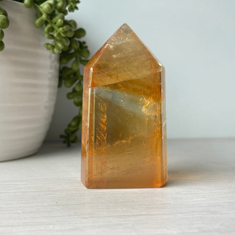 Honey Calcite Tower