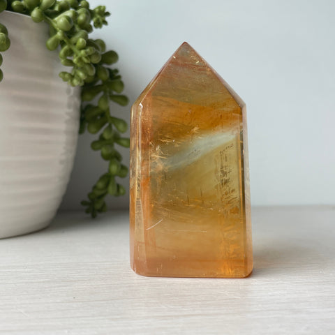 Honey Calcite Tower