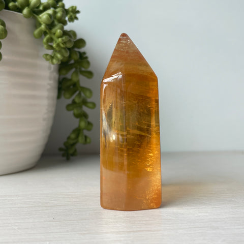 Honey Calcite Tower