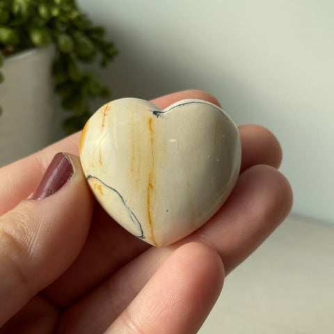 Mookaite Jasper Puffy Heart