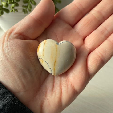 Mookaite Jasper Puffy Heart