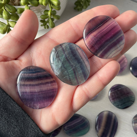 Rainbow Fluorite Worry Stone