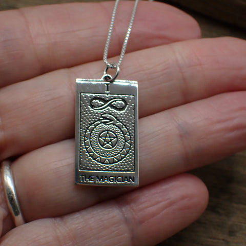 Sterling Silver The Magician Tarot Card Charm