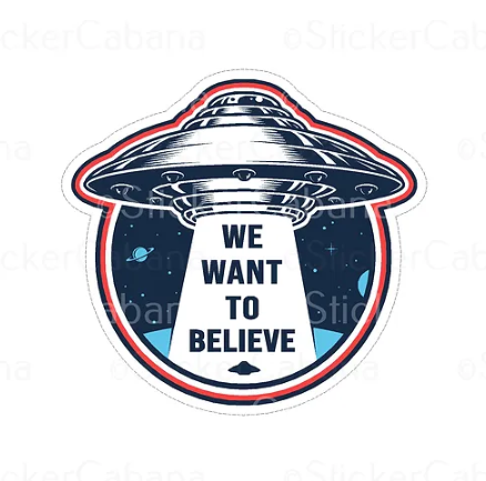 Nous voulons croire Alien Vinyl Sticker