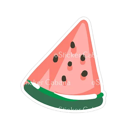 Watermelon Slice Vinyl Sticker waterproof sticker cabana