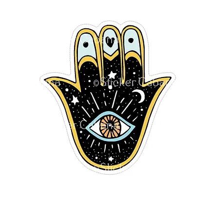 Hamsa Hand Vinyl Sticker waterproof sticker cabana