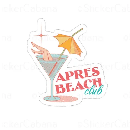 Après Beach Club Vinyl Sticker