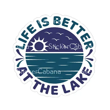 Life is Better at the Lake Vinyl Sticker