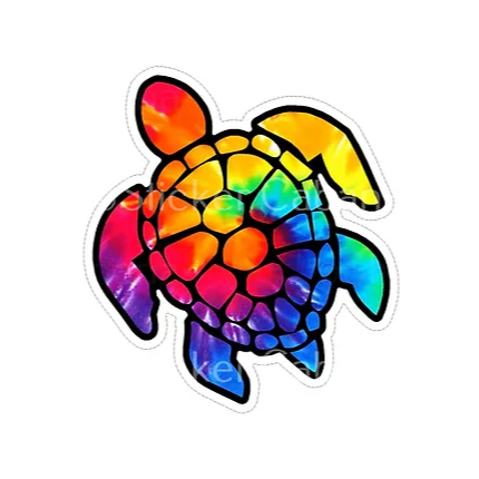 Watercolor Turtle Vinyl Sticker