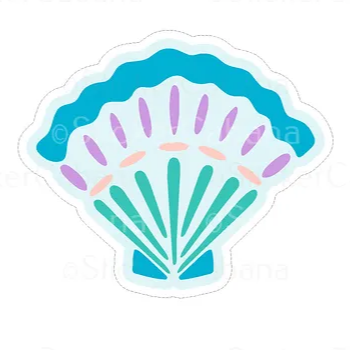 Blue Shell Vinyl Sticker – crystal cavern imports