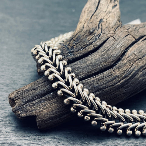 Sterling Silver Woven Statement Bracelet