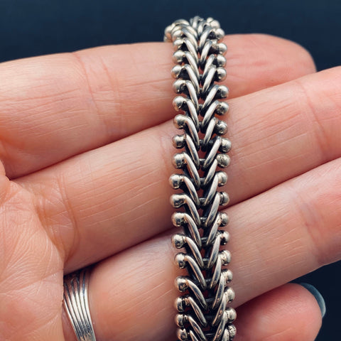 Sterling Silver Woven Statement Bracelet