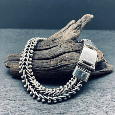 Sterling Silver Woven Statement Bracelet