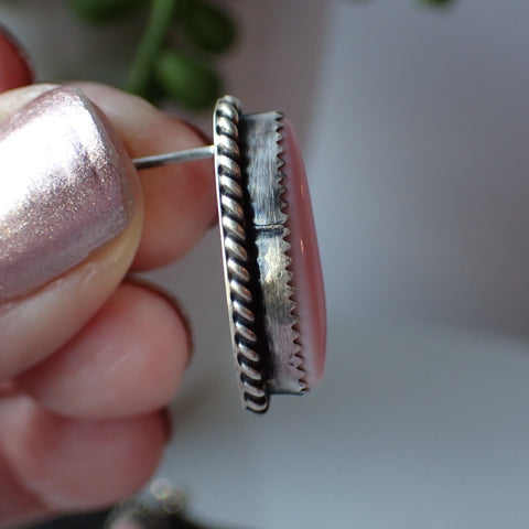 Conch Shell Sterling Silver Earrings By Navajo Artist Freda Martinez