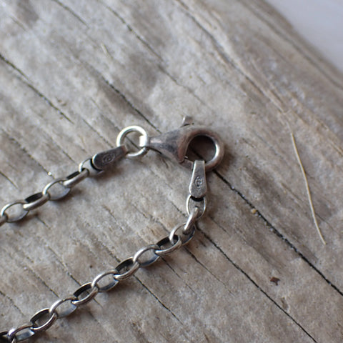 Sterling Silver Variscite Bar Necklace By Augustine Largo "AL"