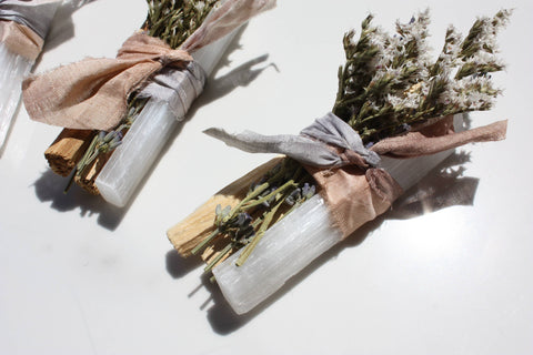 Palo Santo + Selenite Crystal Bundle