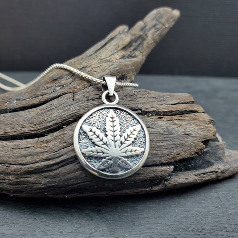 Sterling Silver Marijuana Charm