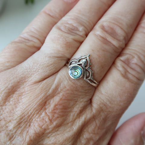 Abalone Sterling Silver Ring