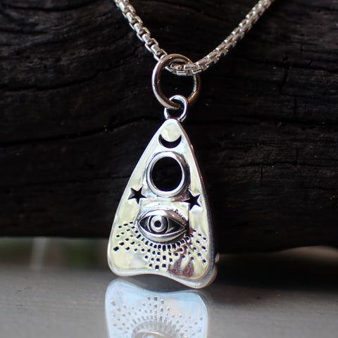 sterling silver Ouija planchette charm necklace