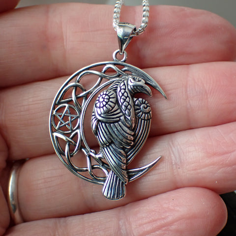 Sterling Silver Celtic Raven Charm