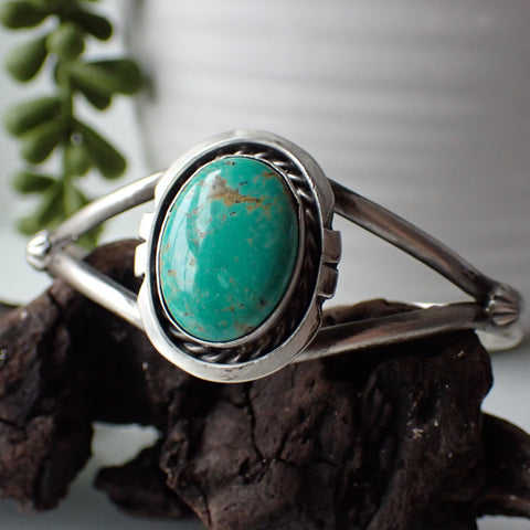 sterling silver Kingman turquoise bracelet