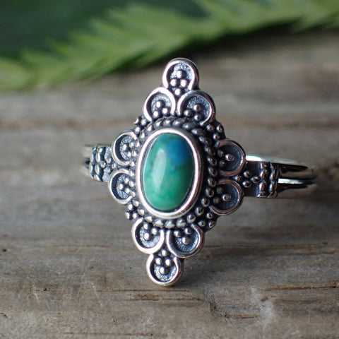 Turquoise Sterling Silver Stone Ring