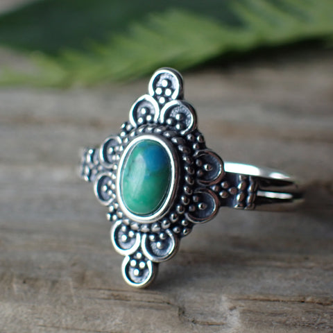 Turquoise Sterling Silver Stone Ring