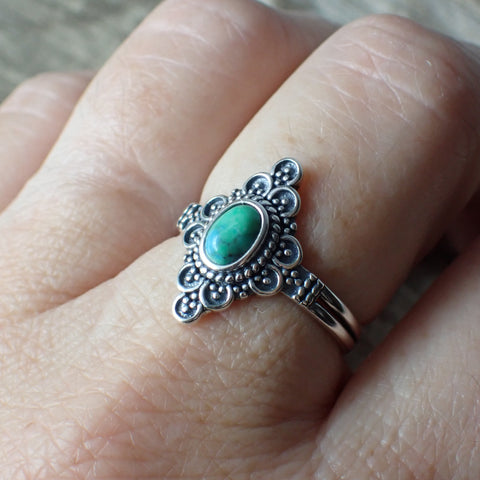 Turquoise Sterling Silver Stone Ring