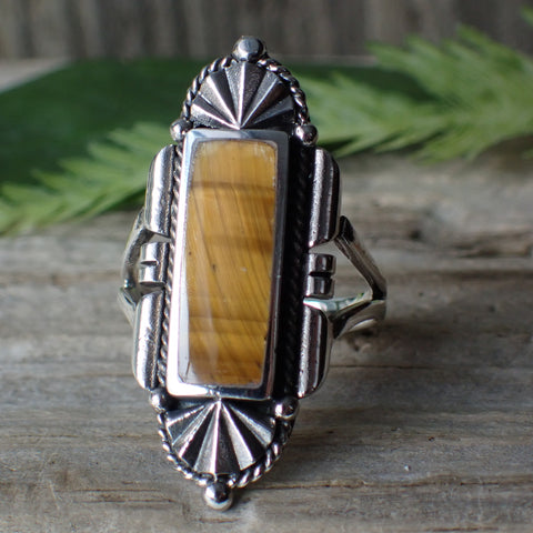 Tiger Eye Sterling Silver Statement Ring