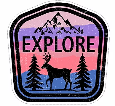 state park deer explore waterproof vinyl sticker