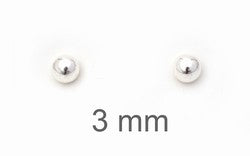 Sterling Silver Ball Stud Post Earrings