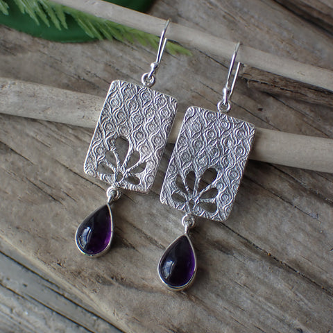 Amethyst Sterling Silver Earrings