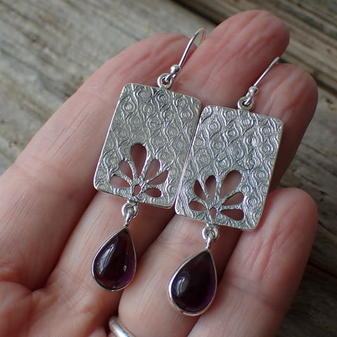 Amethyst Sterling Silver Earrings