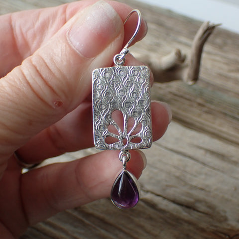 Amethyst Sterling Silver Earrings