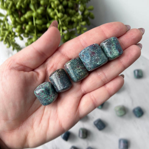 Ruby in Fuchsite & Kyanite Tumbled Stone