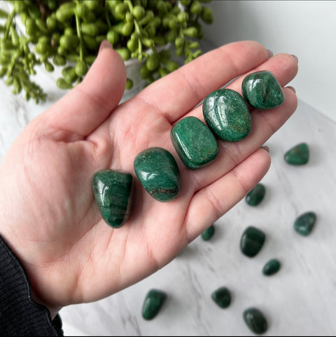 fuchsite crystal tumbled stone