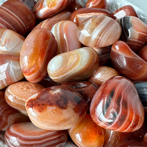 Agate à bandes rouges 