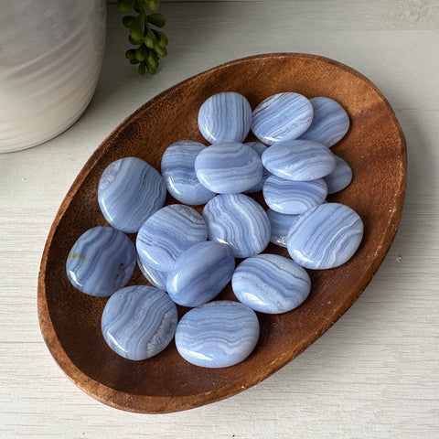 Blue Lace Agate Worry Stone