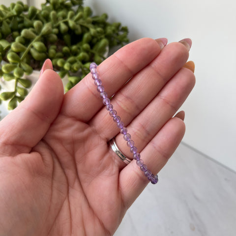 Lavender Amethyst Gemstone Energy Bracelet