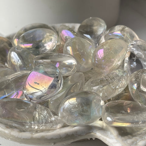 Angel Aura Quartz Tumbled Stone